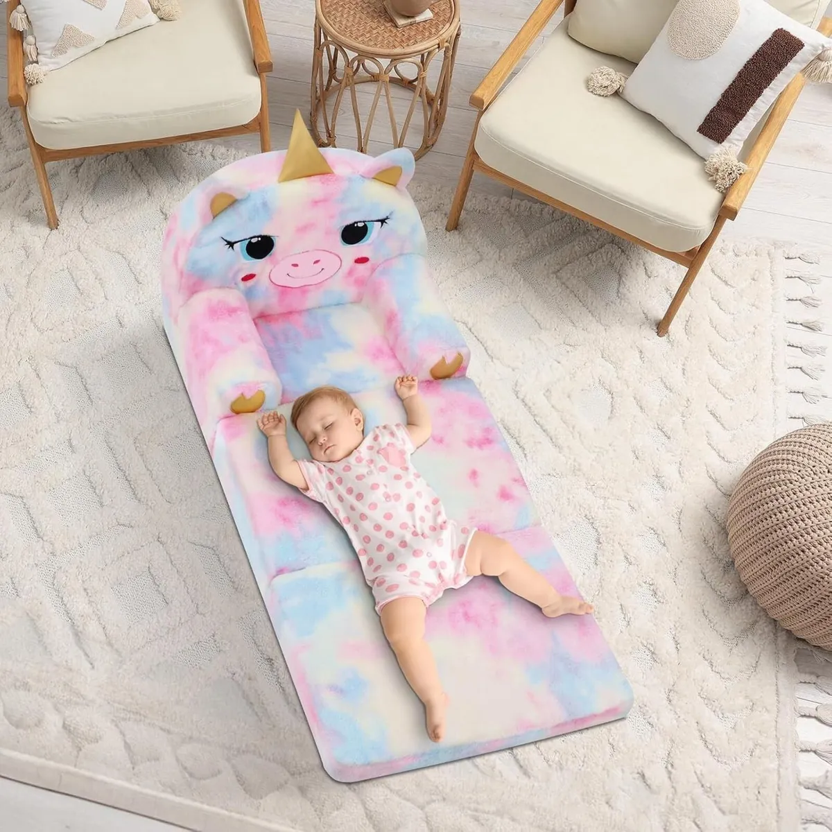 Kids Sofa Foldable Toddler Chair 2 in 1 Flip Out - Image 2