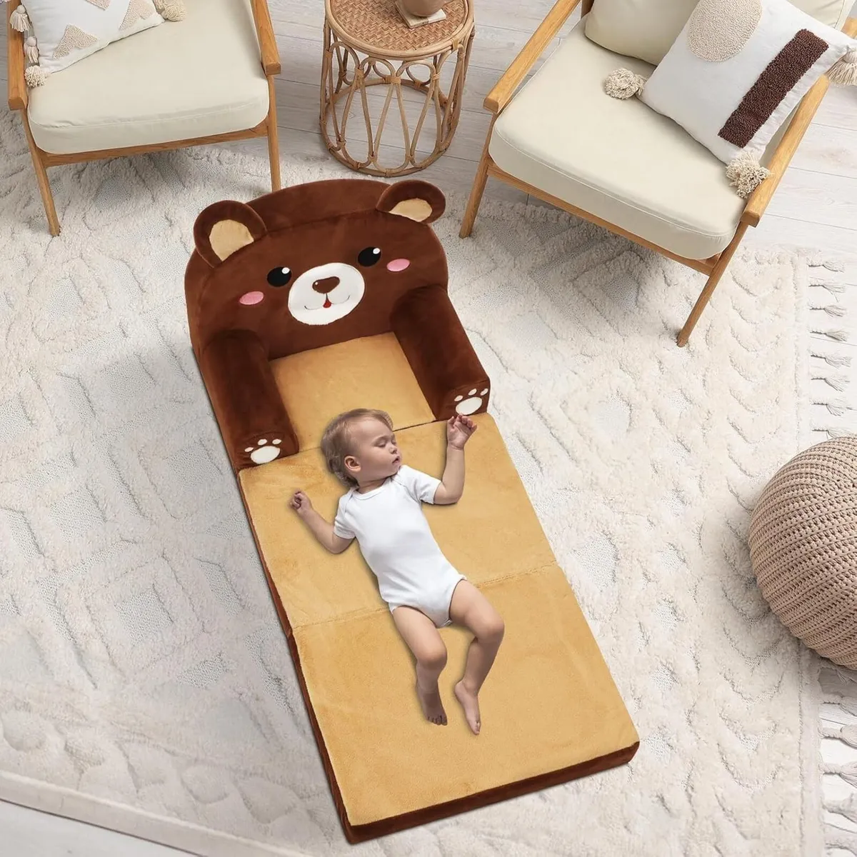 Kids Sofa Foldable Toddler Chair 2 in 1 Flip Out - Image 2