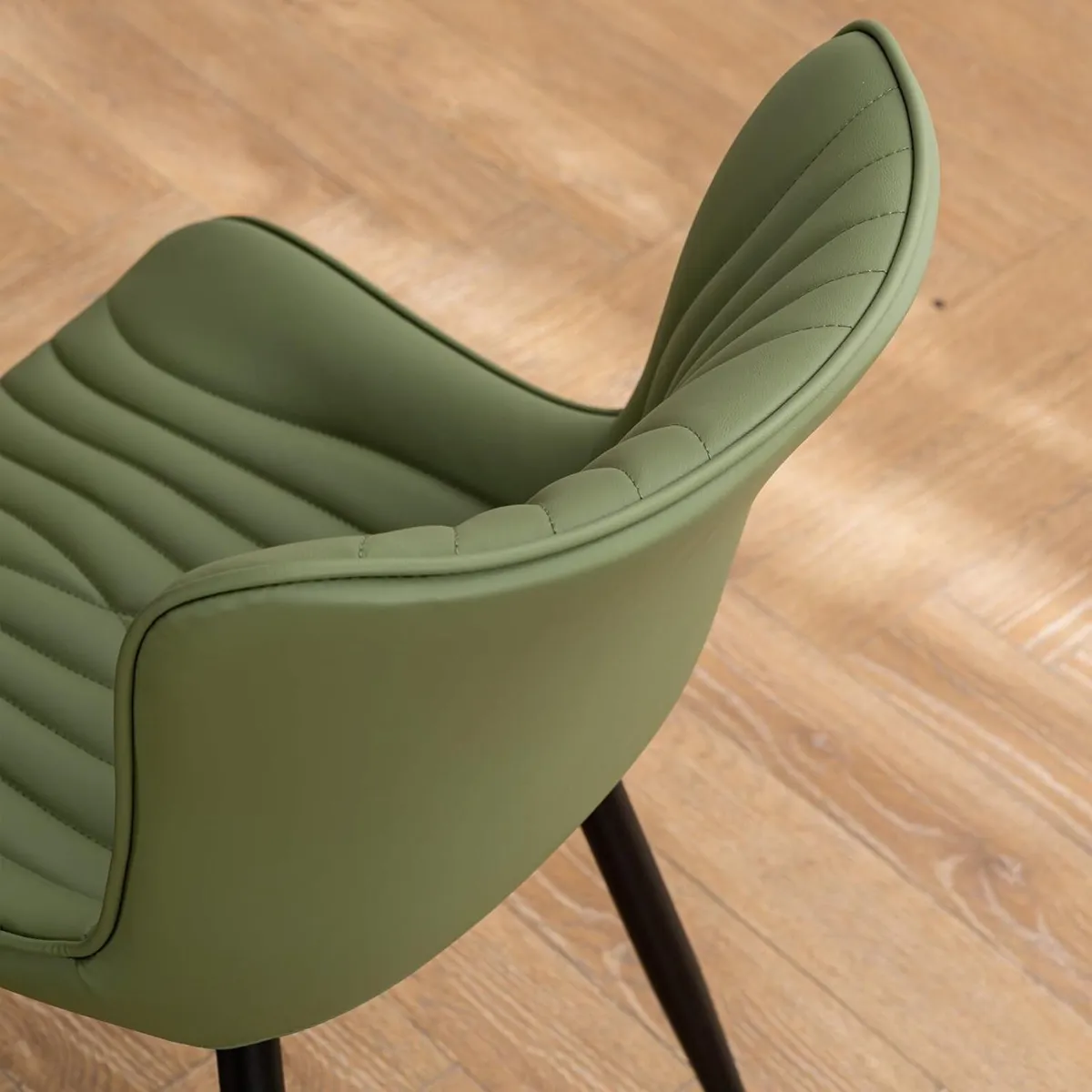 Dining Chairs Set of 2 Modern PU Leather Kitchen - Image 4