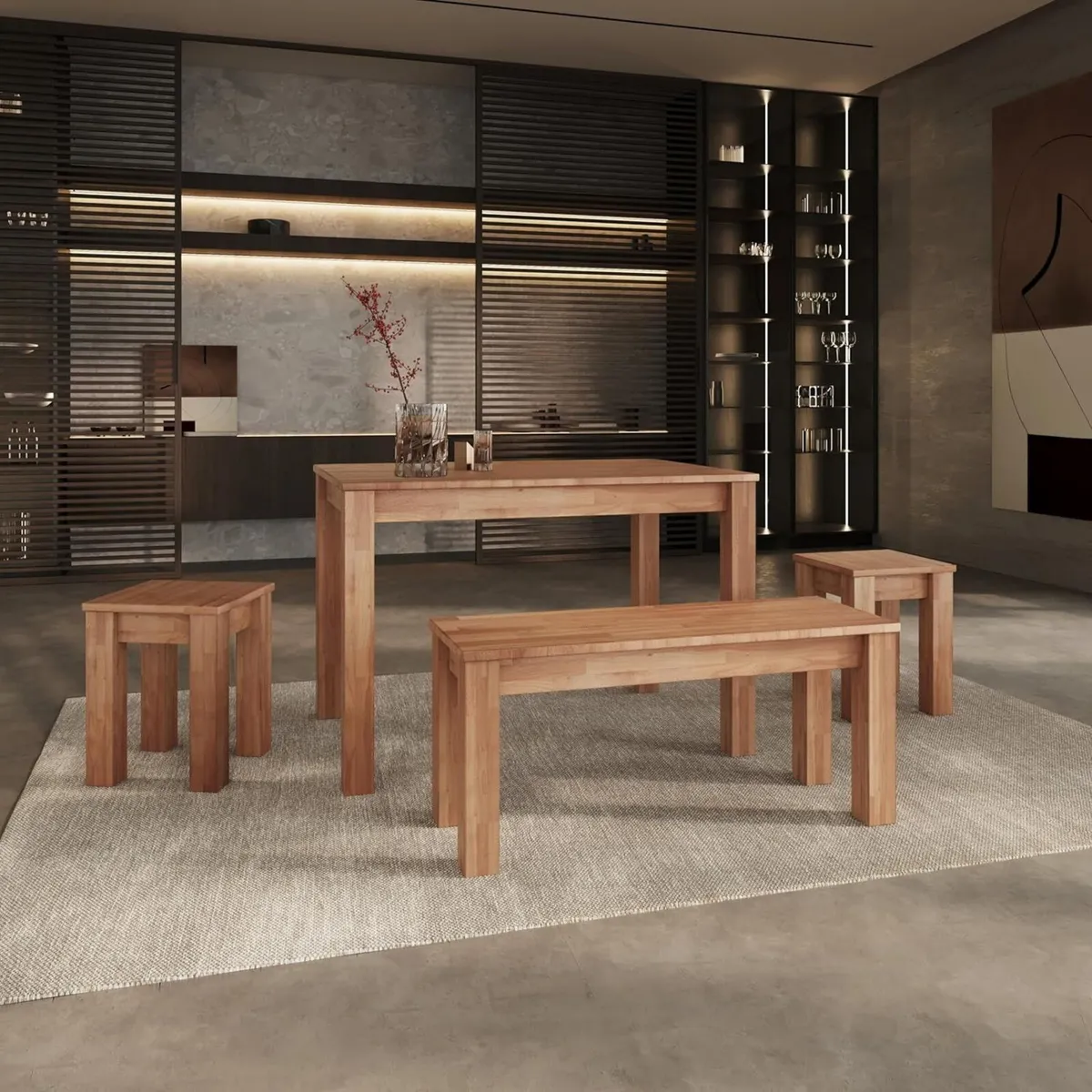 Bonn Solid Wood Dining Table - Durable FSC - Image 2