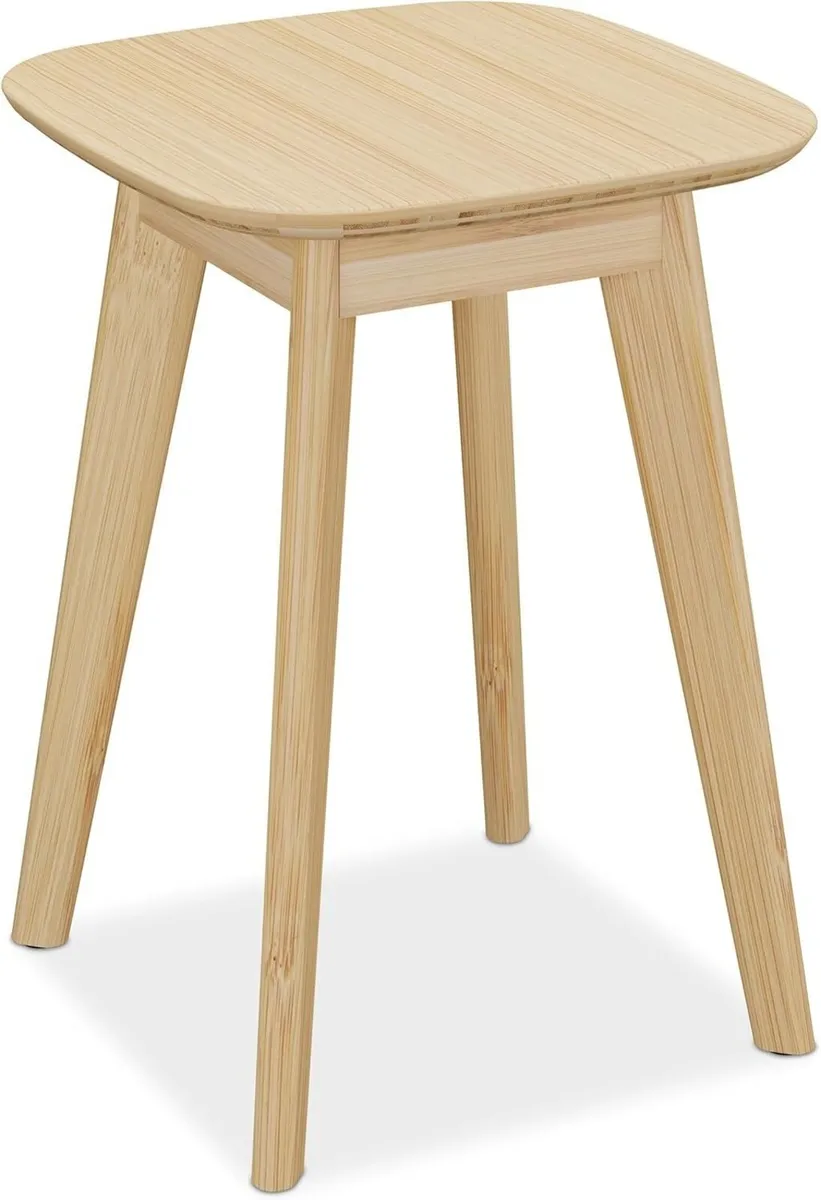 Bamboo Stool for Kitchen Hallway Bathroom HxWxD: - Image 1