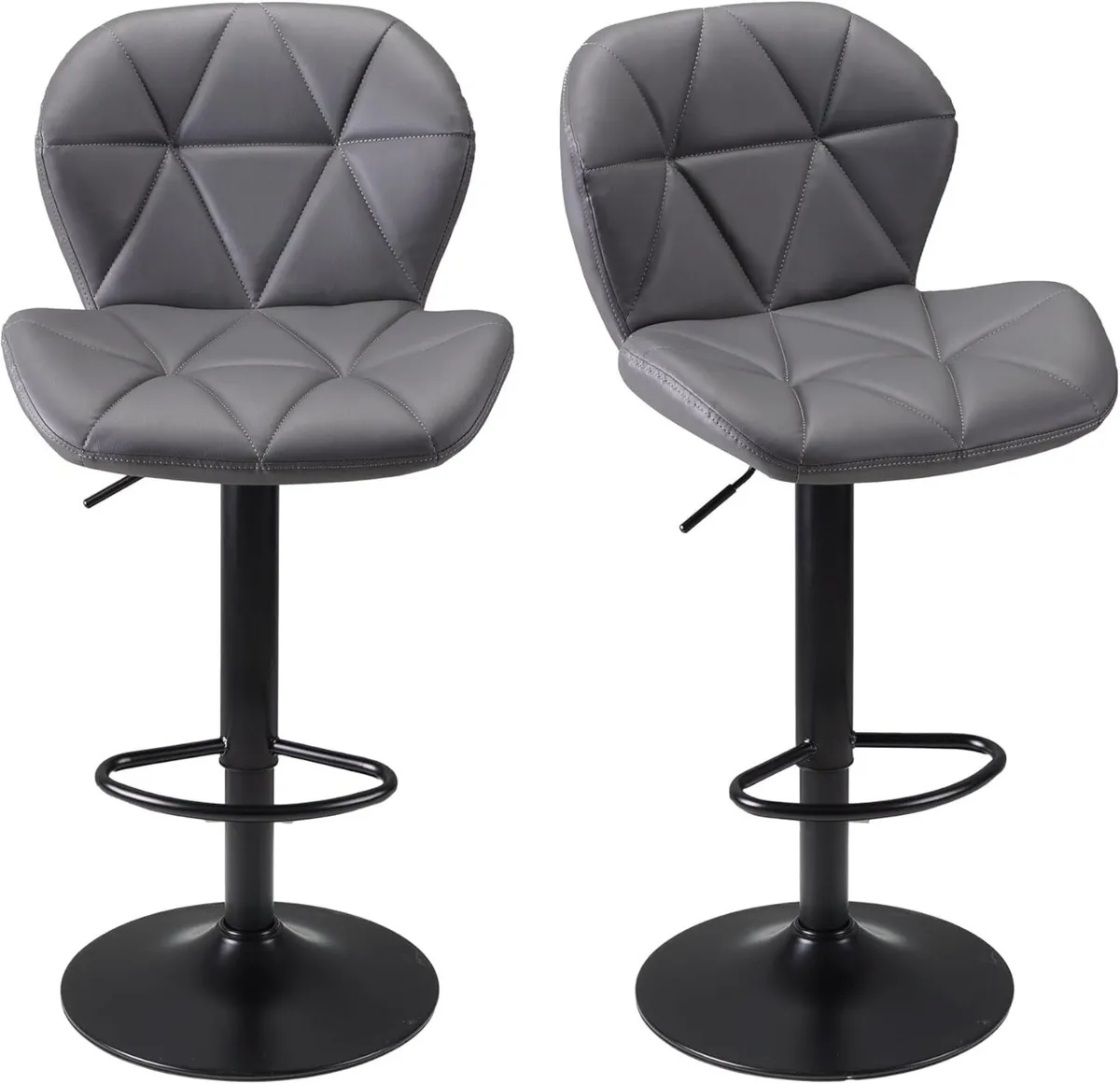 Bar Stools Set of 2 Chairs Modern Height Adjustabl - Image 1