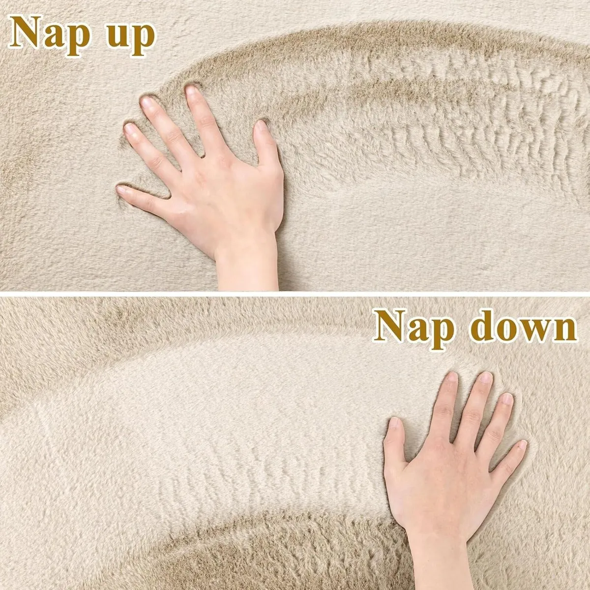 Beige Rugs Living Room Large 200x300 cm Washable - Image 2