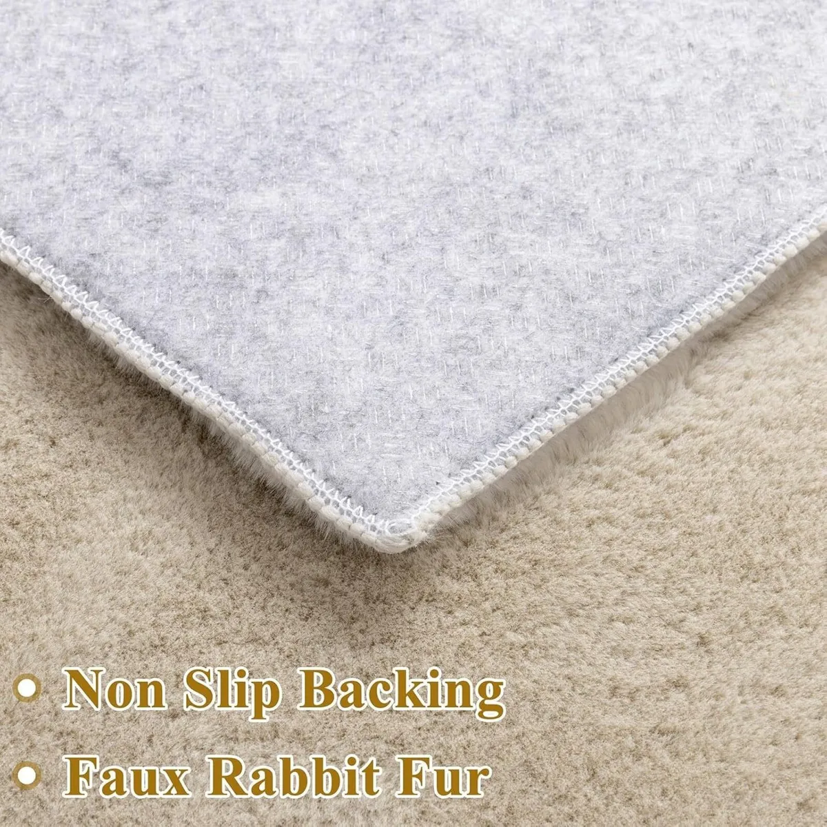 Beige Rugs Living Room Large 200x300 cm Washable - Image 3