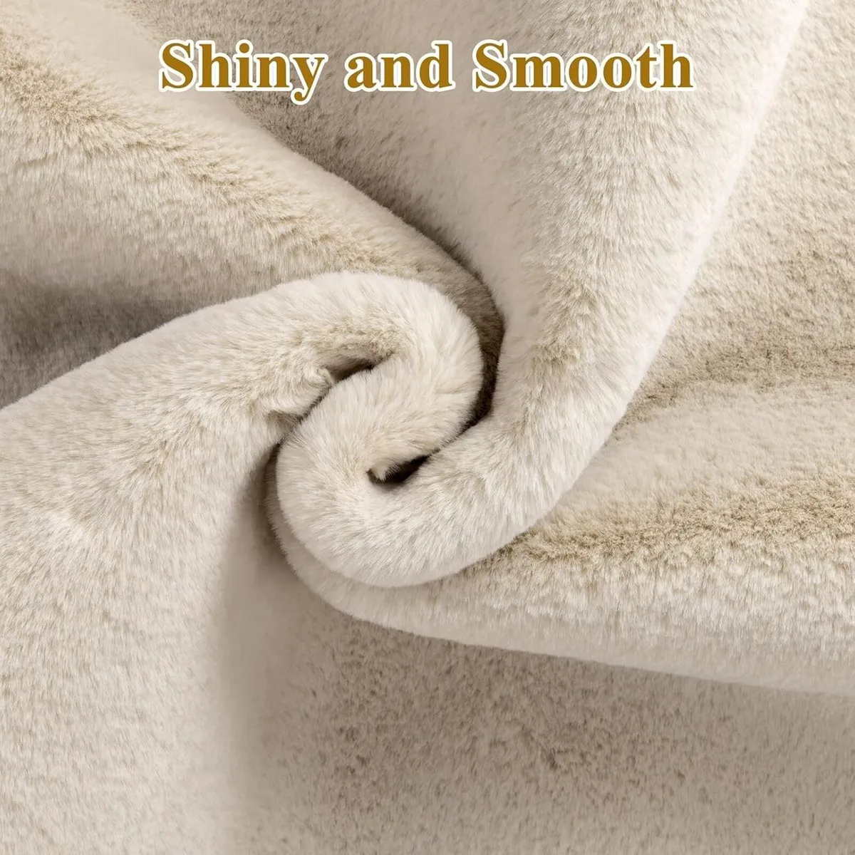 Beige Rugs Living Room Large 200x300 cm Washable - Image 4