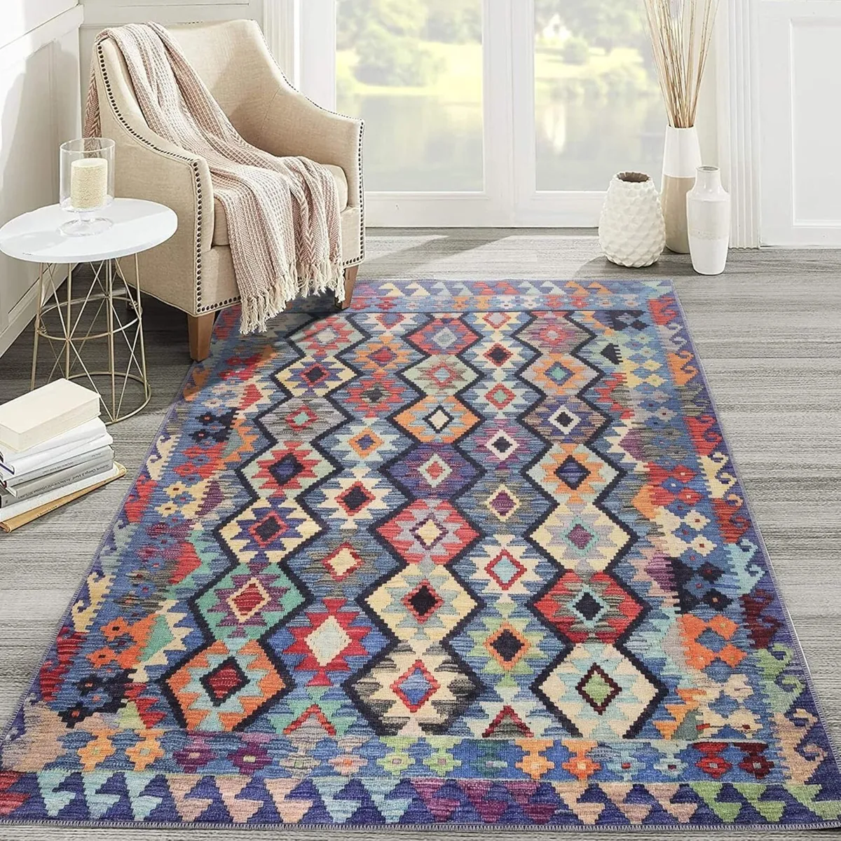 Washable Area Rugs for Living Room Traditional - Image 1