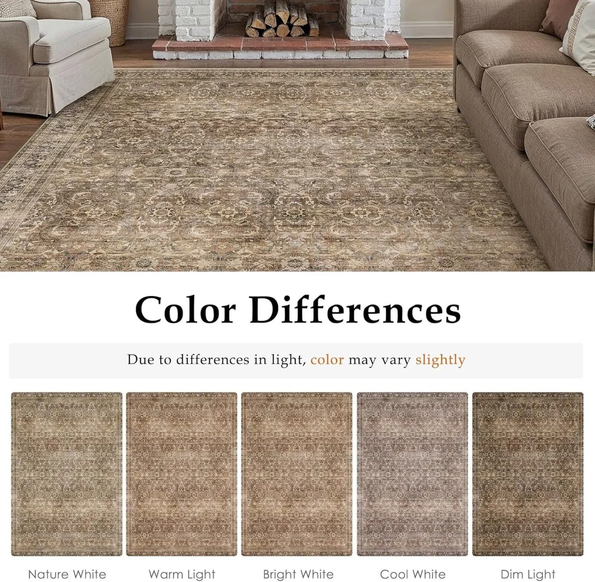 160x230cm Vintage Rugs for Bedroom Living Room - Image 2