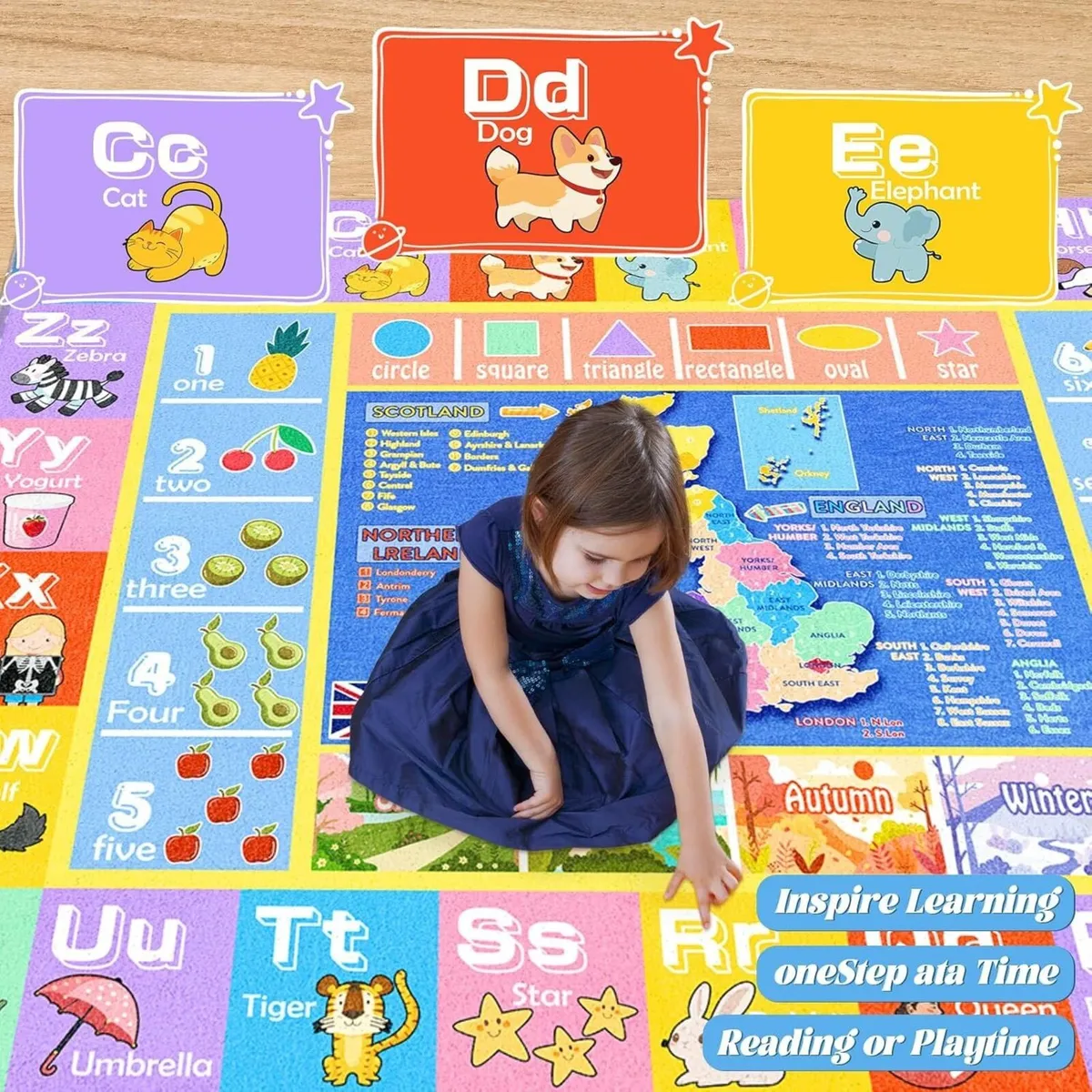 Kids Carpet Playmat Rug - 140x200 cm Huge Large - Image 4