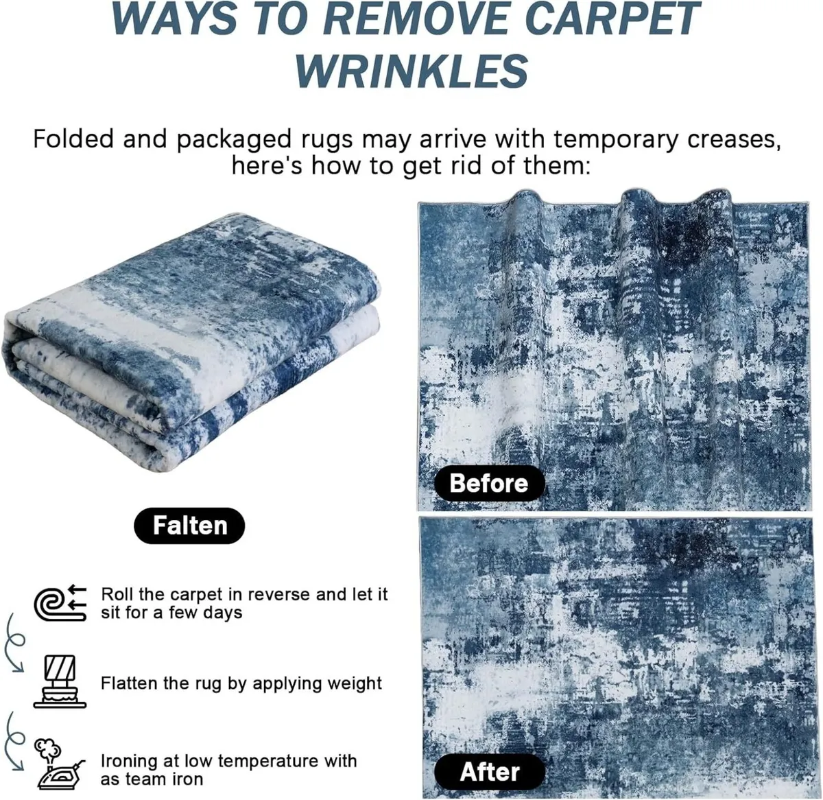 Washable Rugs Living Room Large 160x230cm Area - Image 4