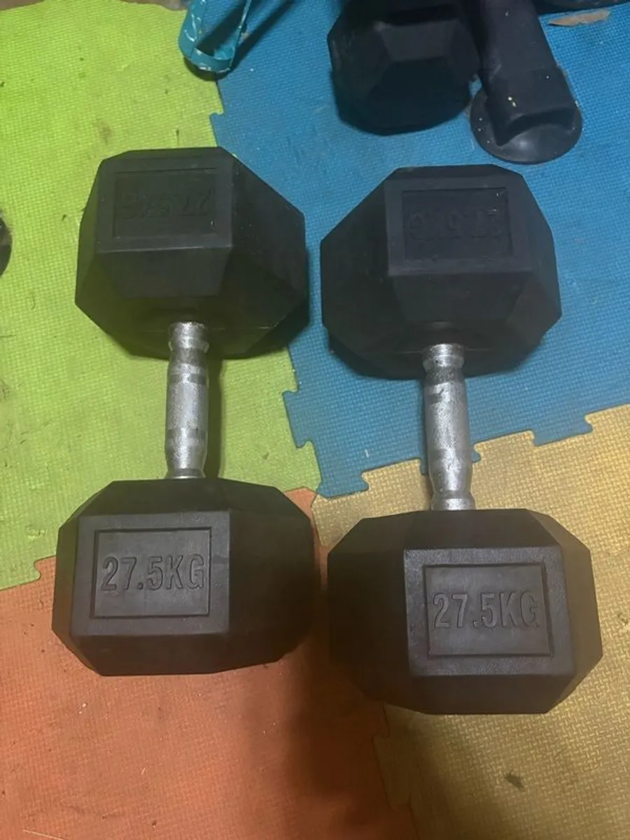 27.5kg Hex Dumbbell Set - Image 1