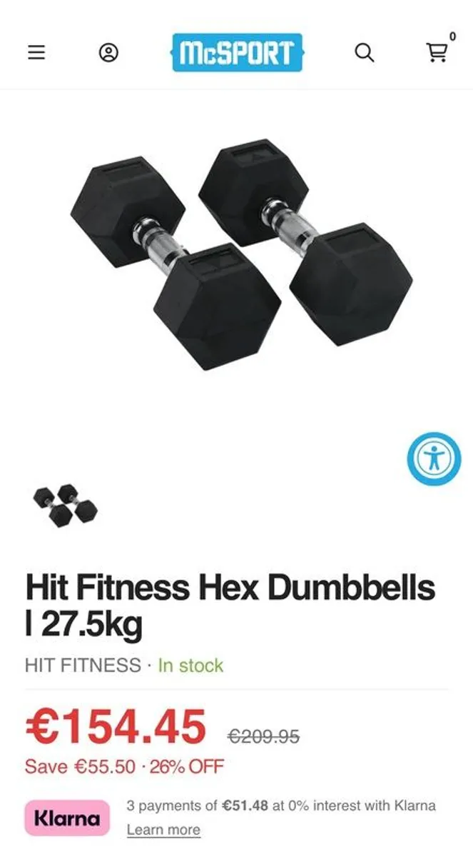 27.5kg Hex Dumbbell Set - Image 2