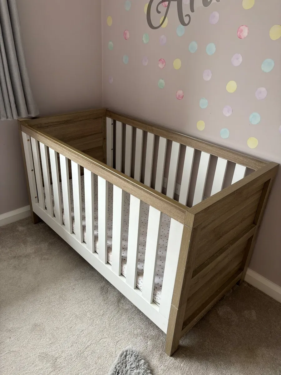 Cot Bed and Mattress - Mamas & Papas - Image 1