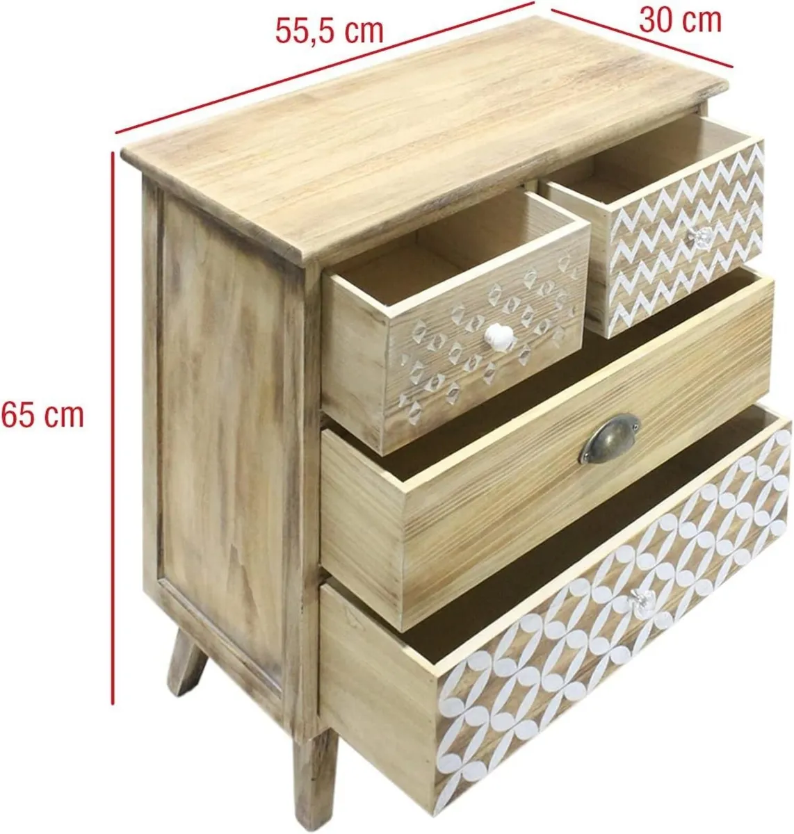 Bedroom Chest of Drawers Bathroom Cabinet 4 - Image 3