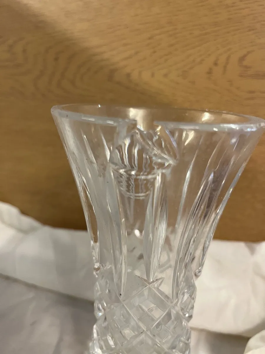 Crystal vase diamond cut - Image 2