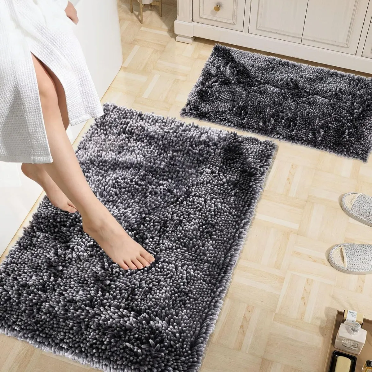 Chenille Bathroom Rugs 90x300cm Luxury Bath Rug - Image 2