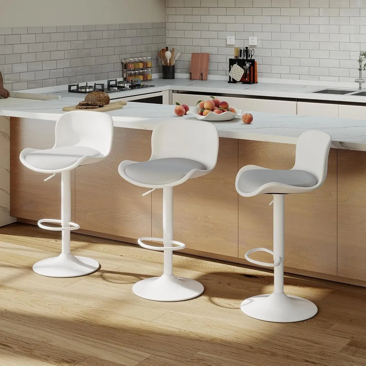 Bar stool Set of 3 360degrees swivel chair - Image 1