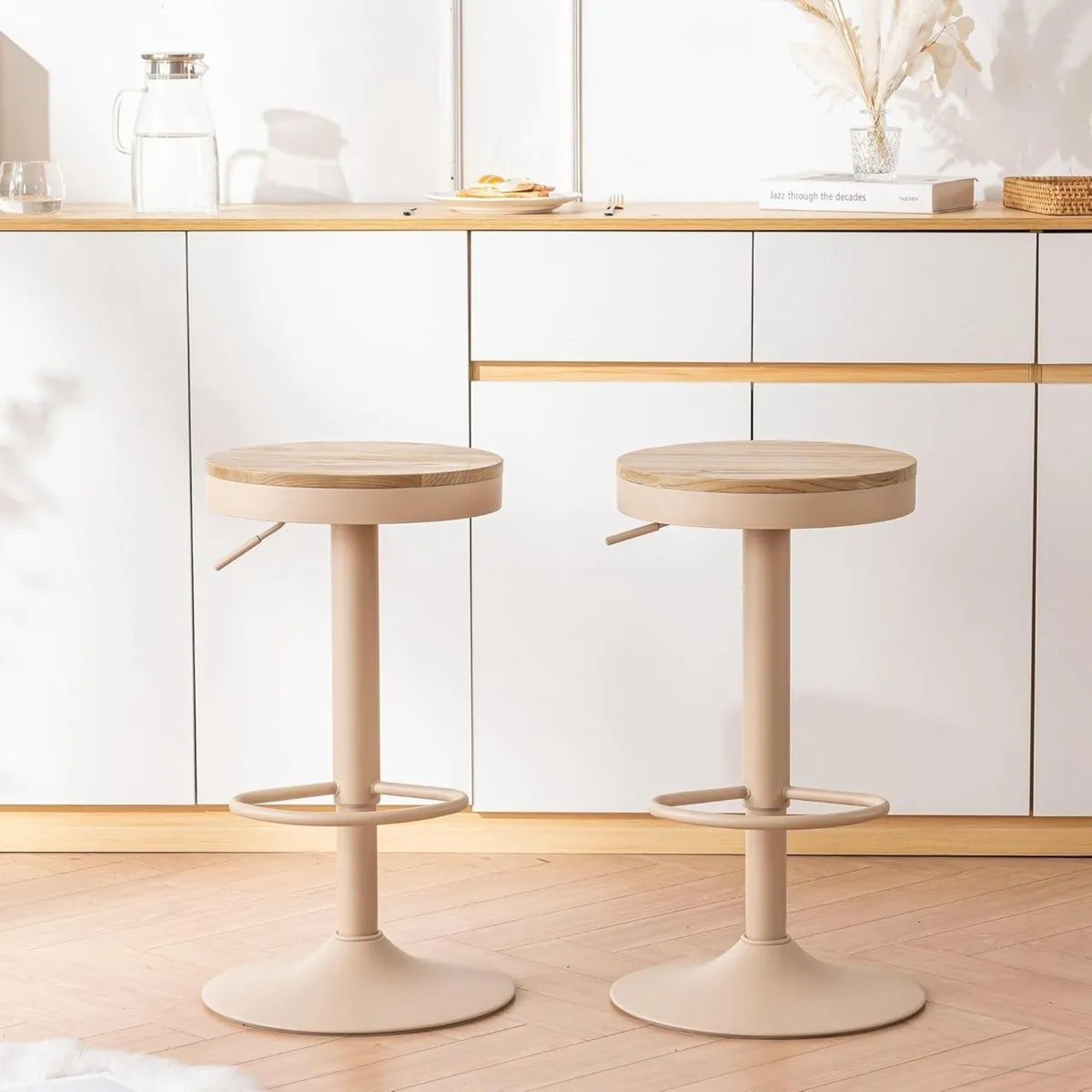 Bar Stools Solid Wood Counter Height Barstools - Image 1