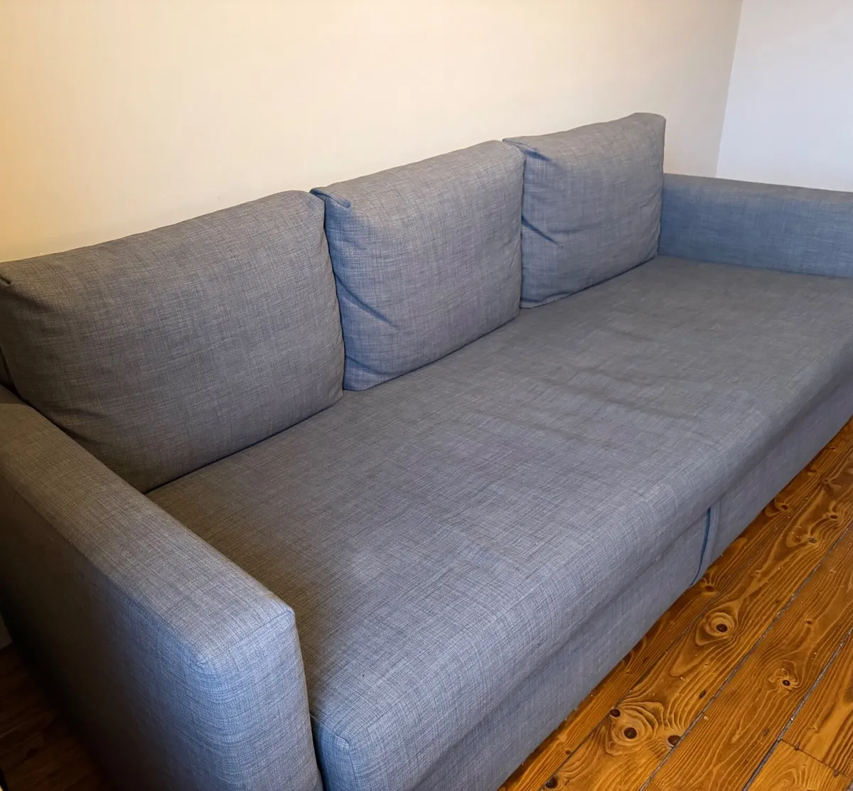 IKEA 3 Seater Sofa Bed – Dark Grey – Storage - Image 2