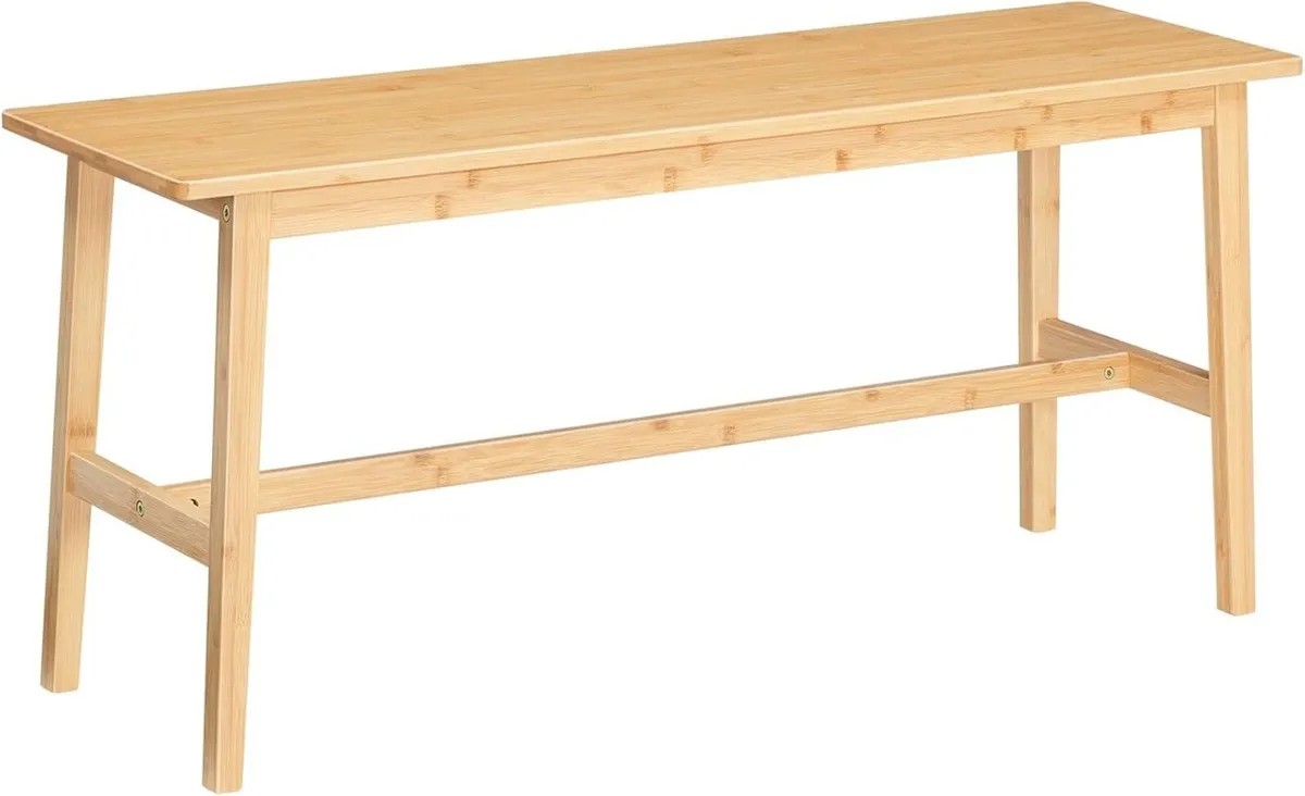 100 cm Bamboo Dining Bench Farmhouse Table Seat - Image 1