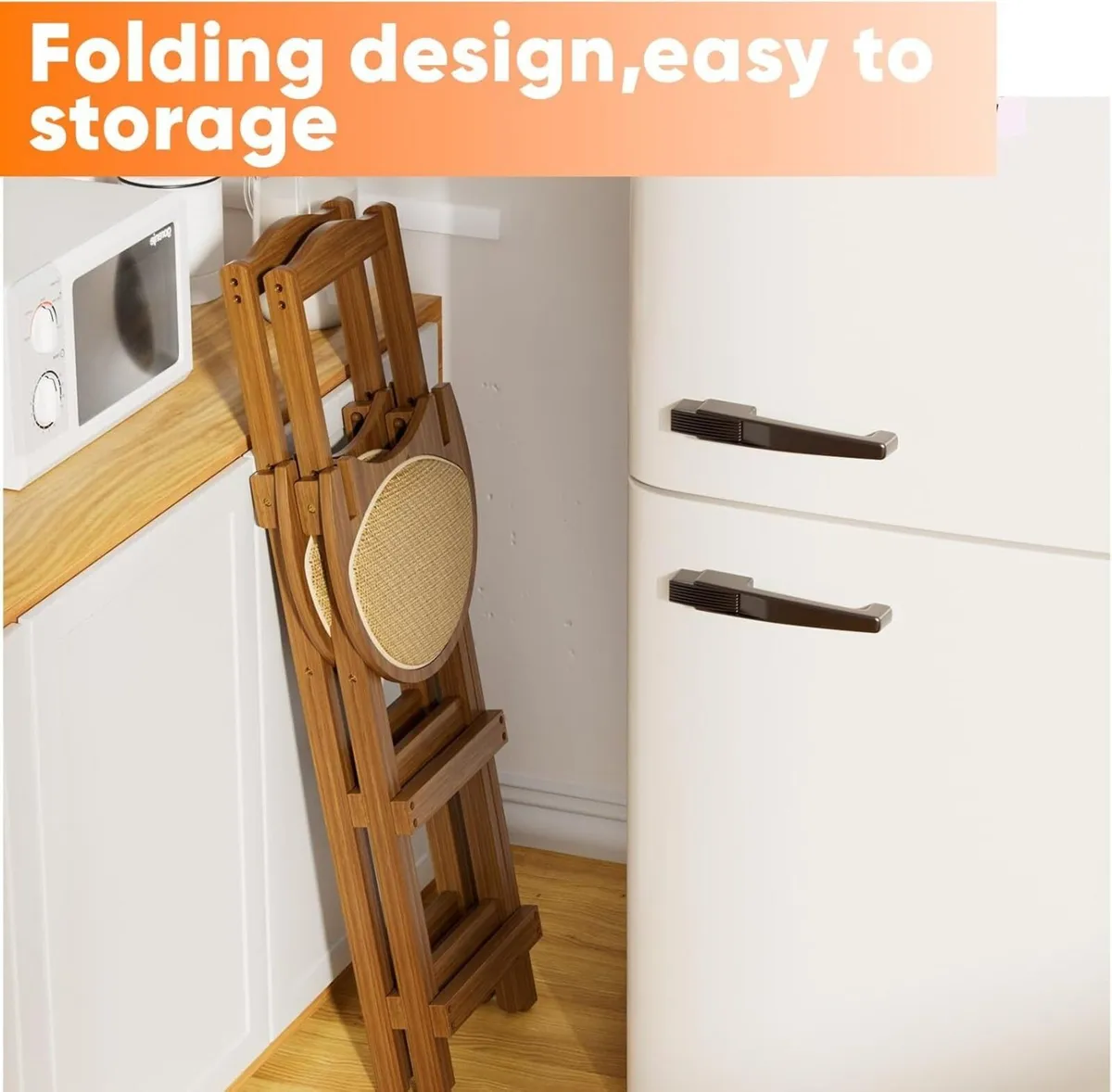 Folding Bar Stool 75cm Seat Height Foldable - Image 4