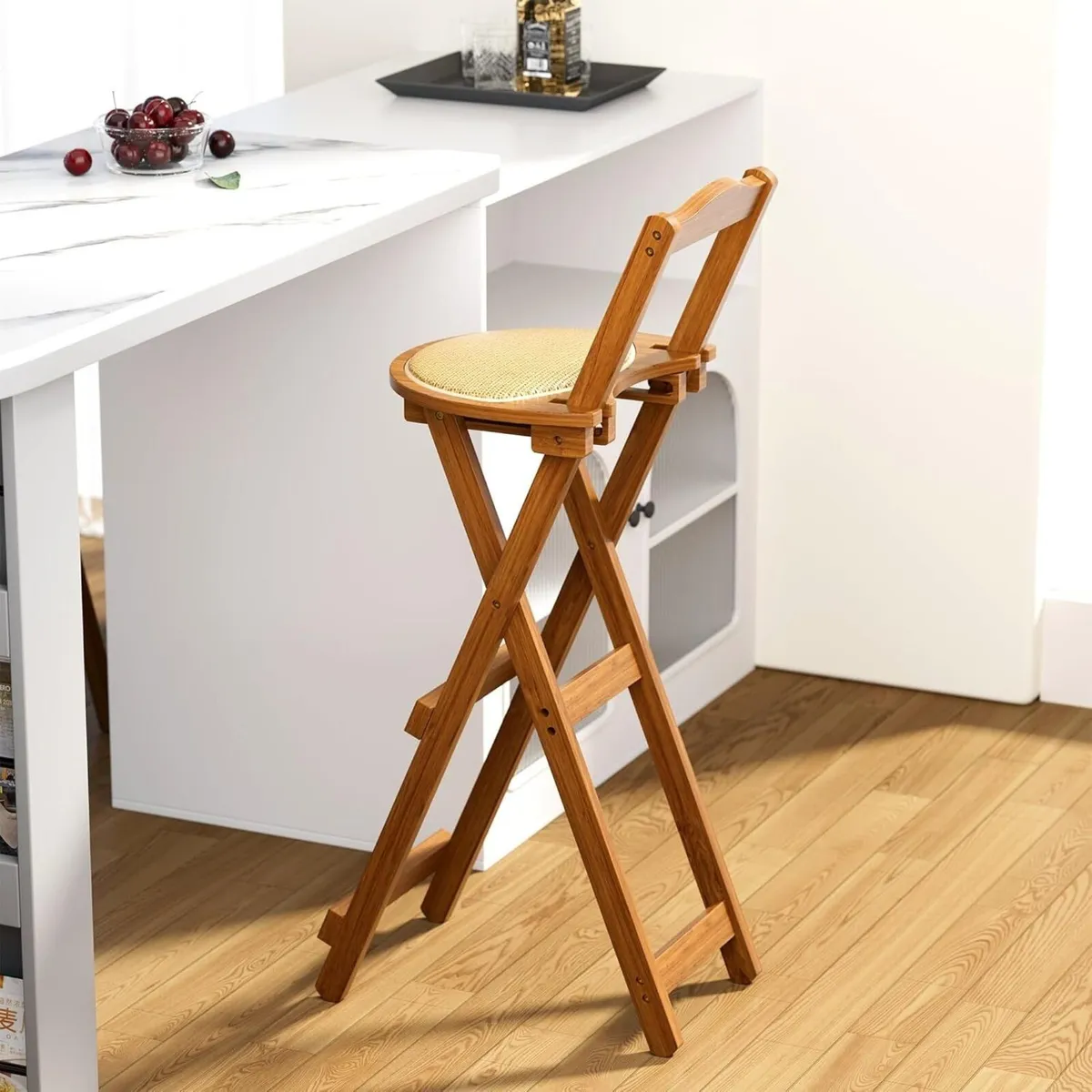 Folding Bar Stool 75cm Seat Height Foldable - Image 2