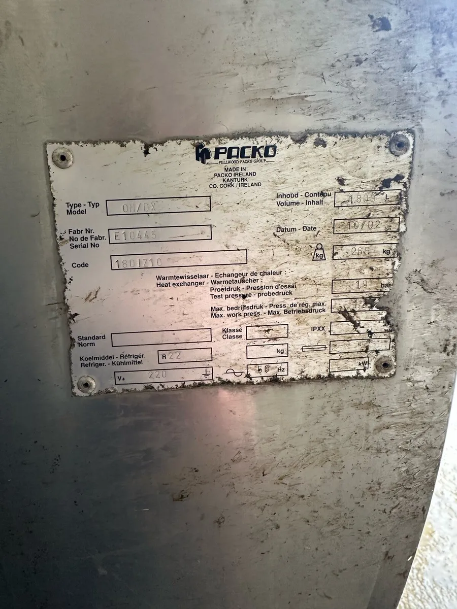 Packo 1800L bulk milk tank - Image 4