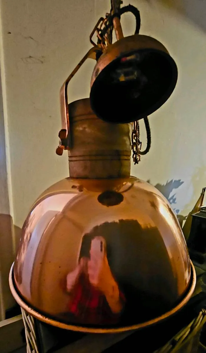 Unique Copper & Wood Large Kitchen Light Fittings - Image 1