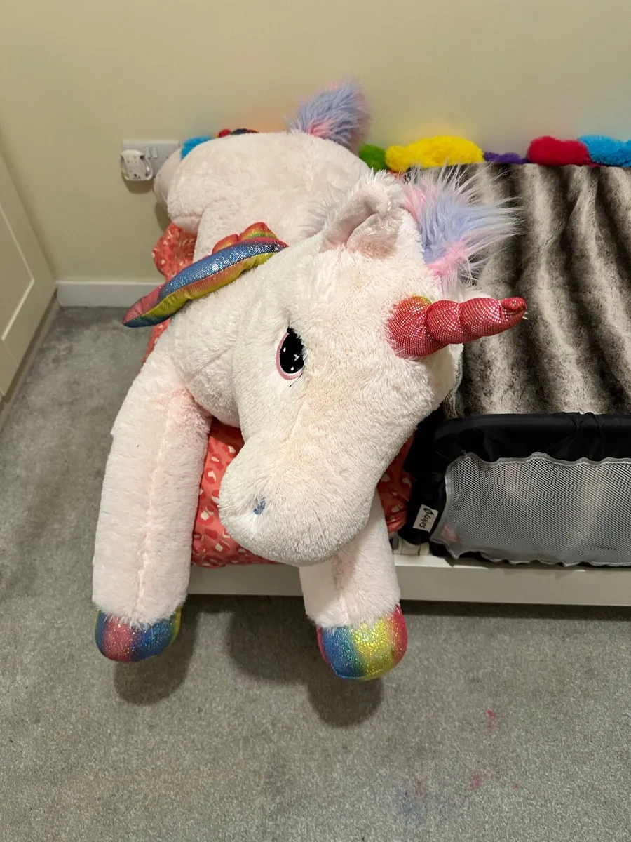 Large Unicorn Teddy - Like New - Image 2
