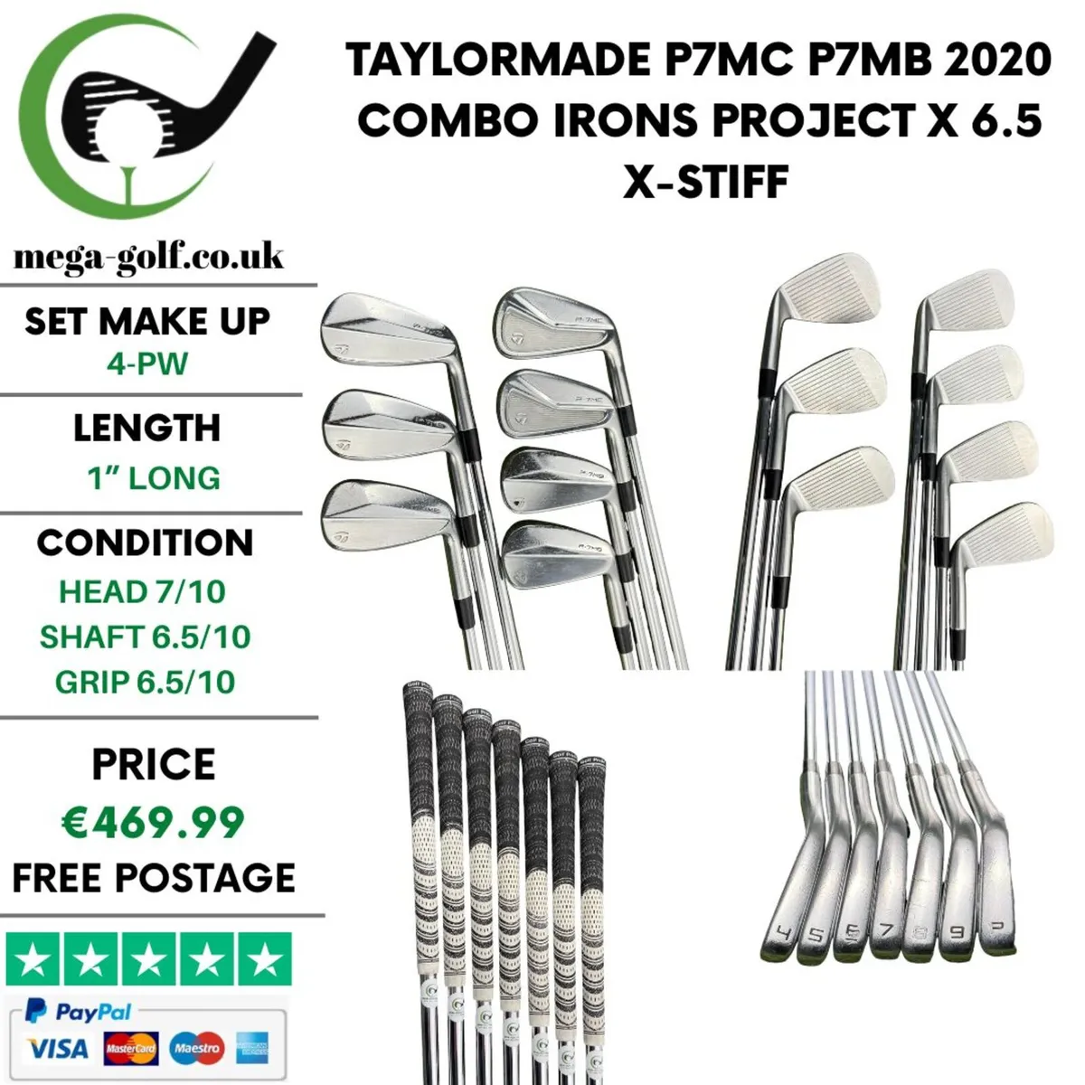 Taylormade P7MC / P7MB 2020 Combo Irons / 4-Pw - Image 1
