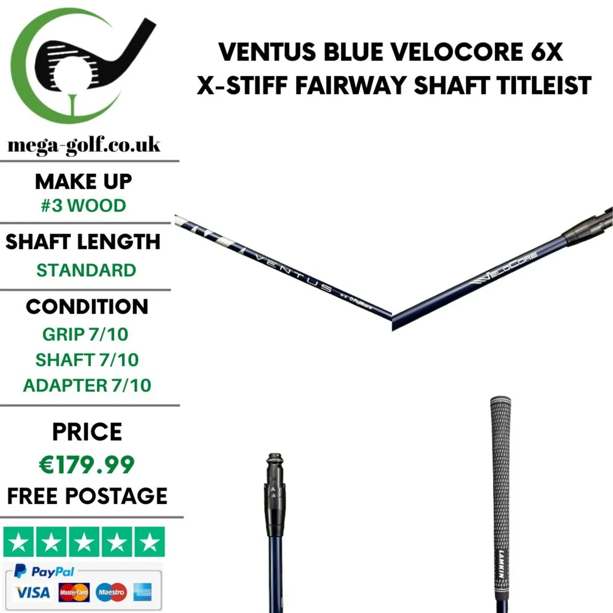 Ventus Blue Velocore 6X X-Stiff Fairway Shaft - Image 1