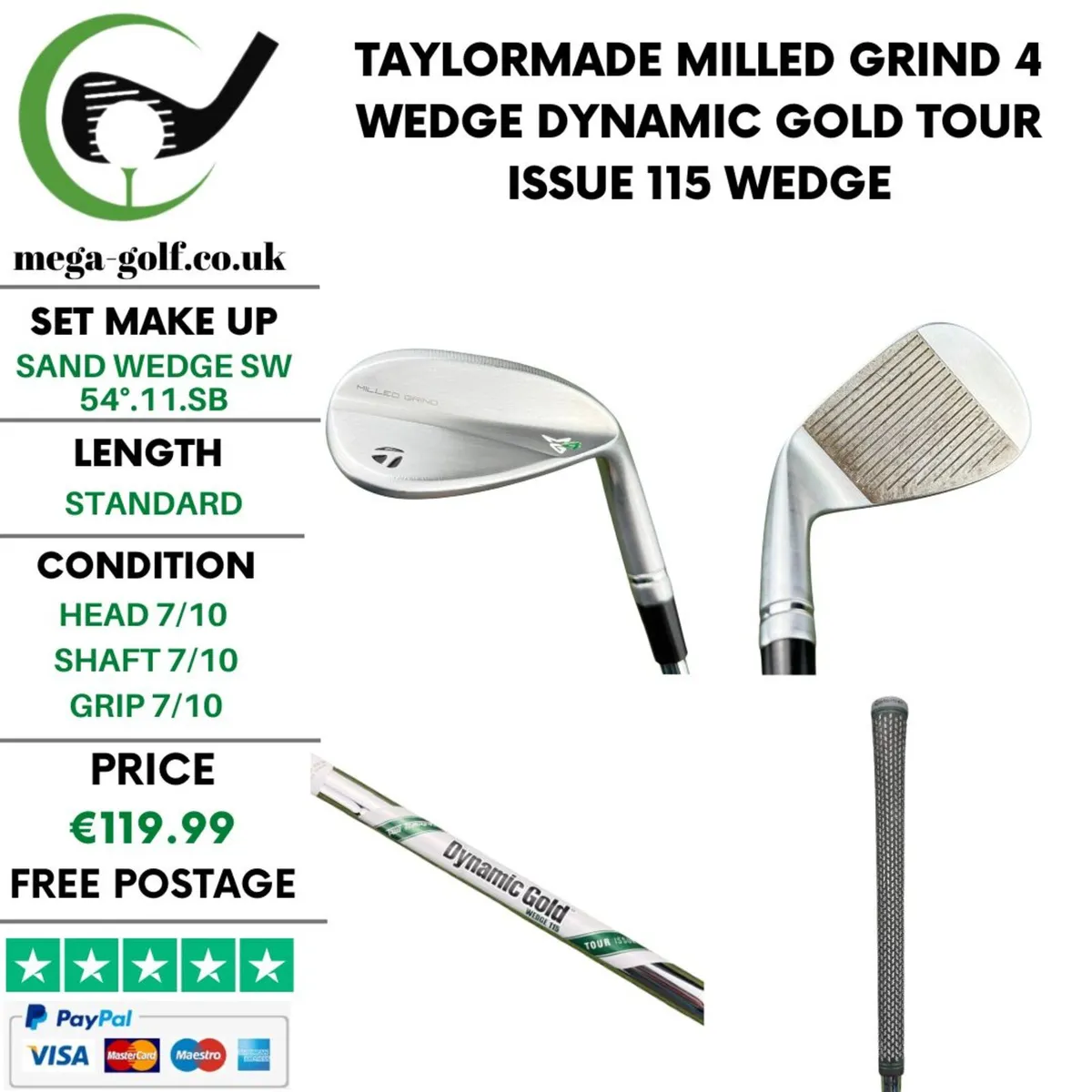 Taylormade Milled Grind 4 Wedge Sw 54°.11.SB - Image 1