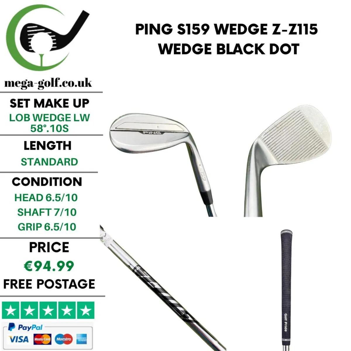 Ping S159 Wedge Lw 58°.10S / Z-Z115 Wedge - Image 1