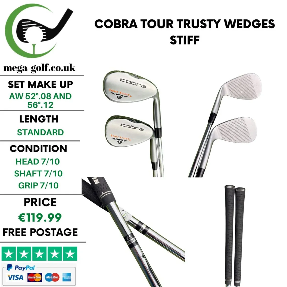 Cobra Tour Trusty Wedges Aw 52°.08 & 56°.12 /Stiff - Image 1