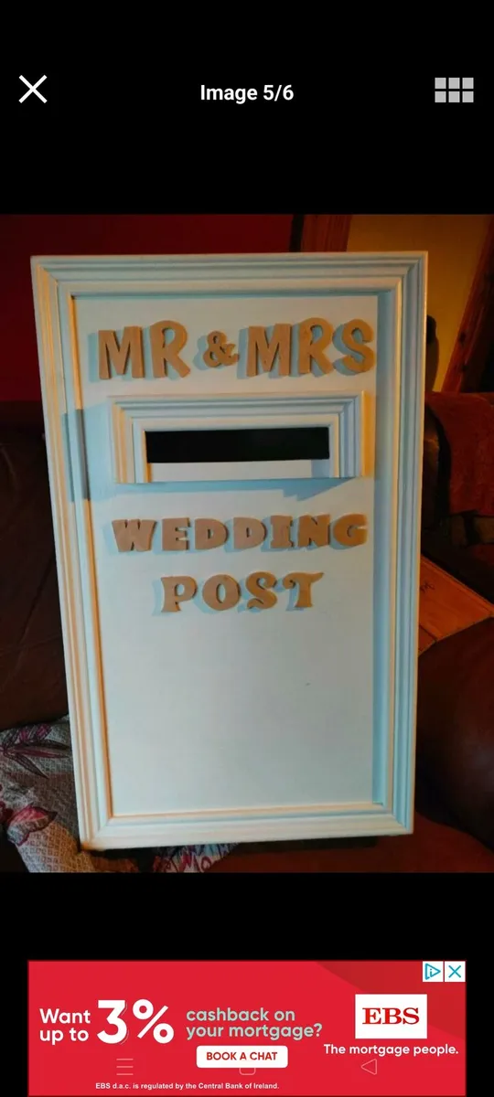 Handcrafted wedding post box for hire. €50 local c - Image 4