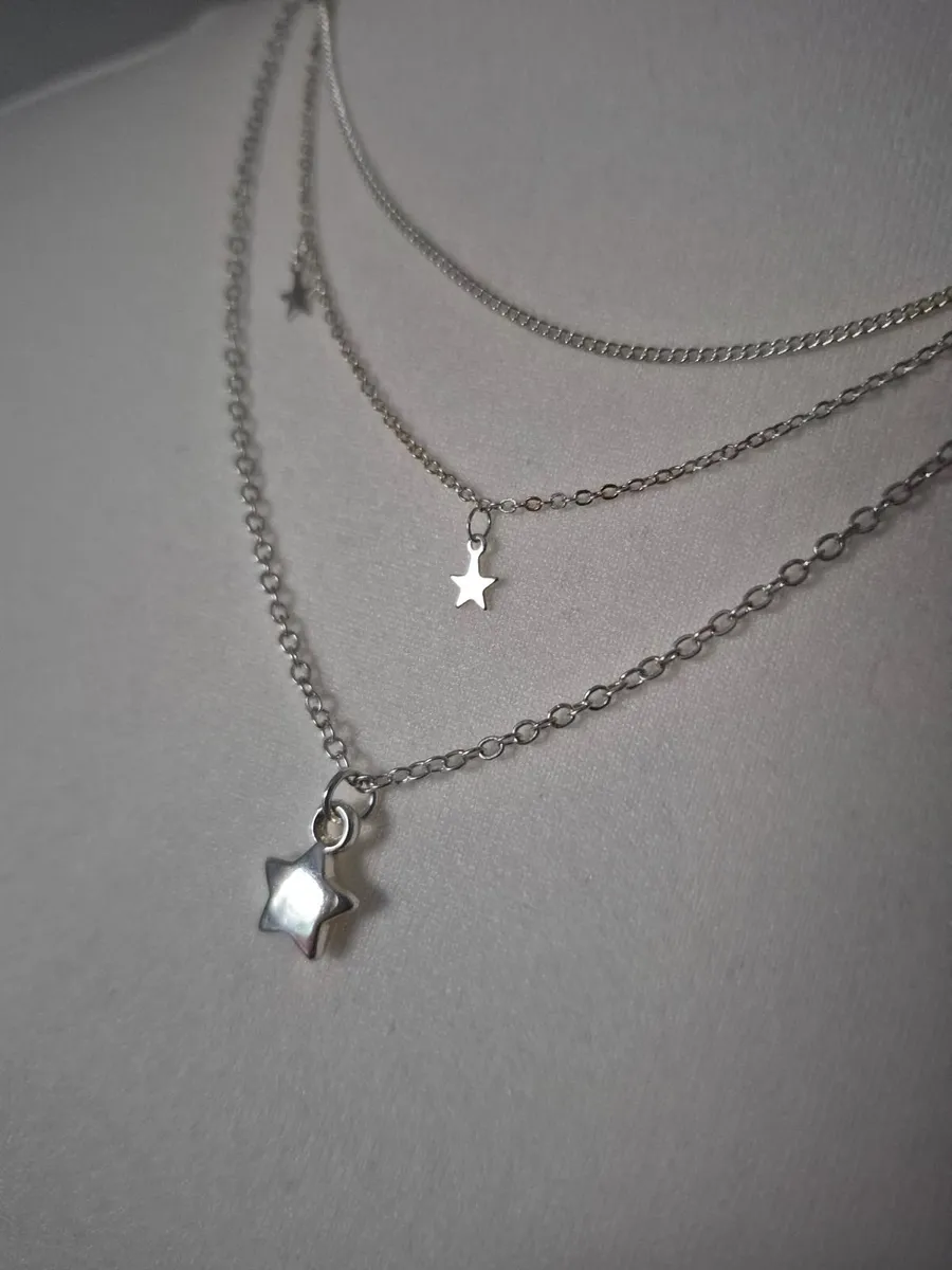 Retro style silver toned necklace - Image 1