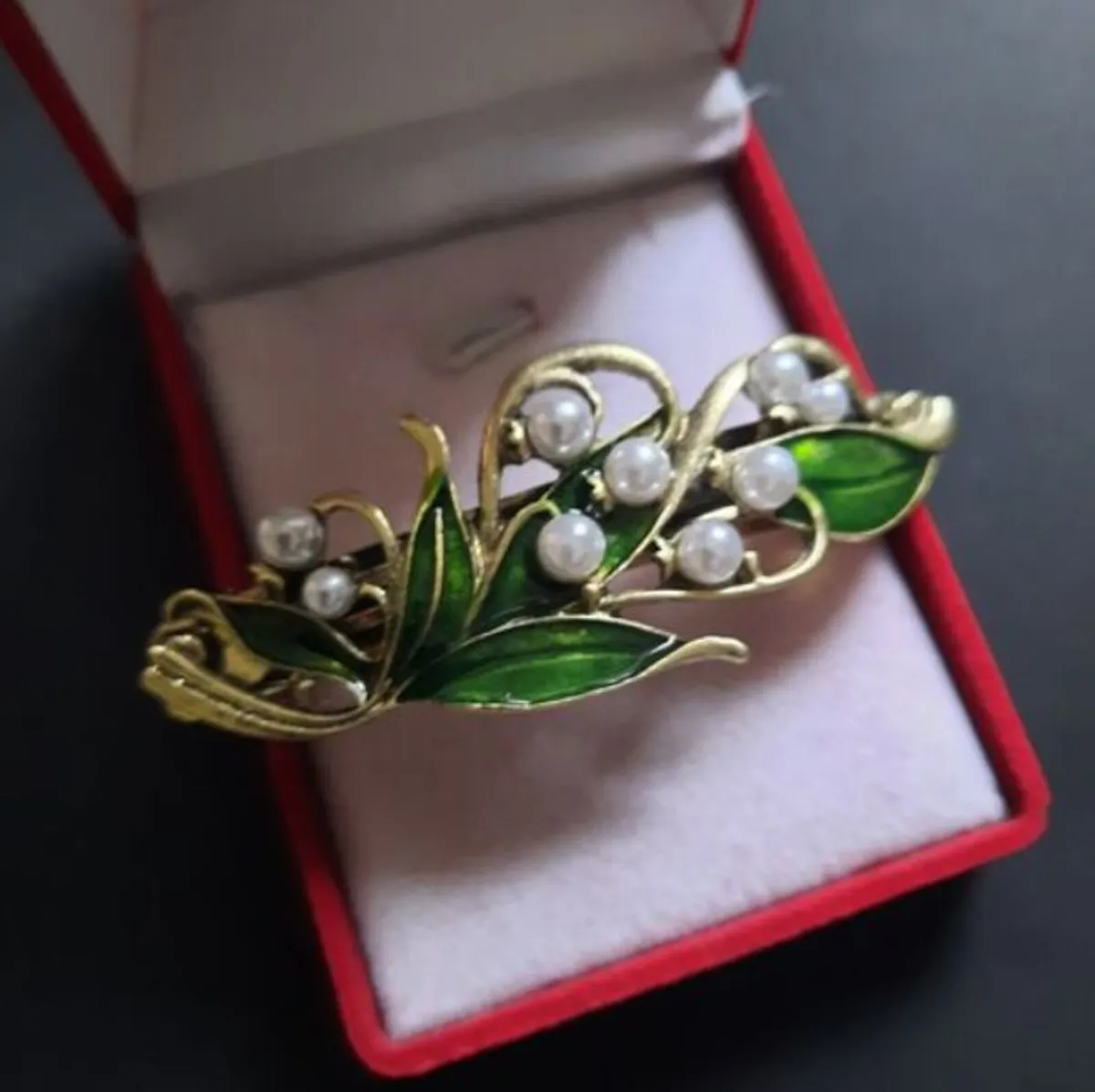 Hair Barrette Lily of the Valley Hair clip - Image 2