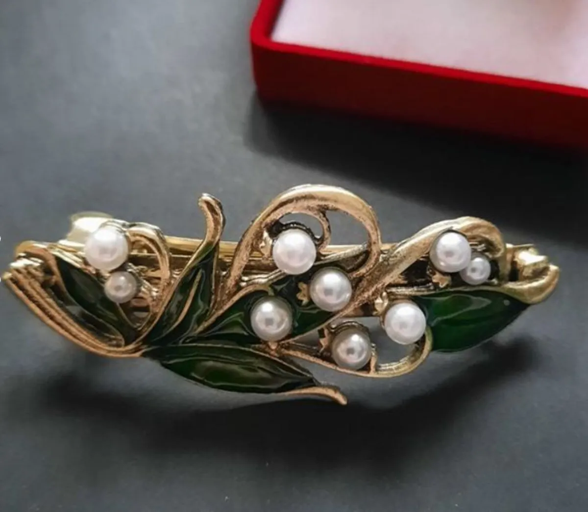 Hair Barrette Lily of the Valley Hair clip - Image 3