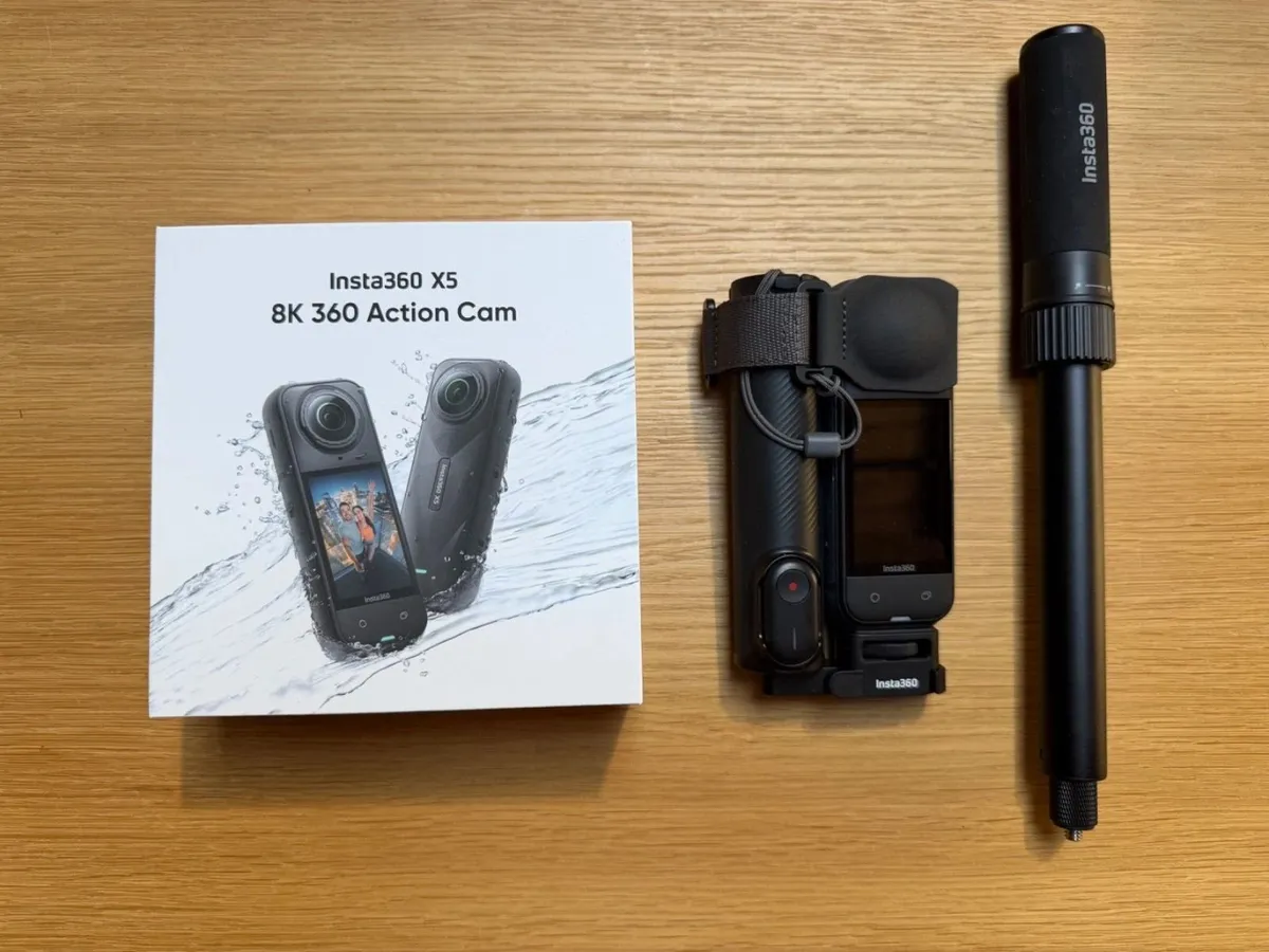 Insta360 X5 8K 360 Action Camera + Selfie stick - Image 1