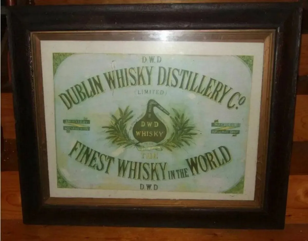 Vintage D.W.D. Dublin Whisky Distillery Framed Ad - Image 4