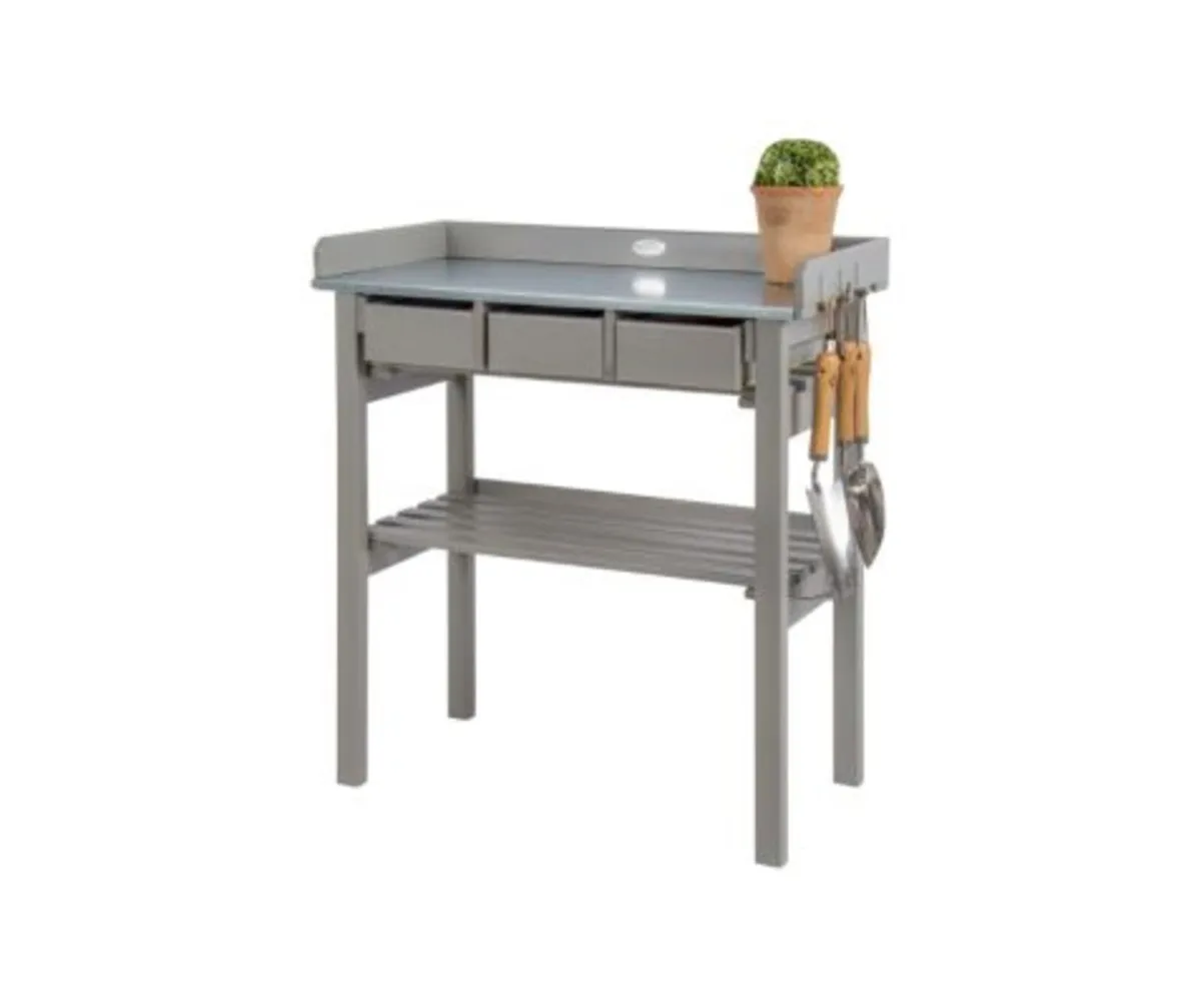 Garden work bench grey