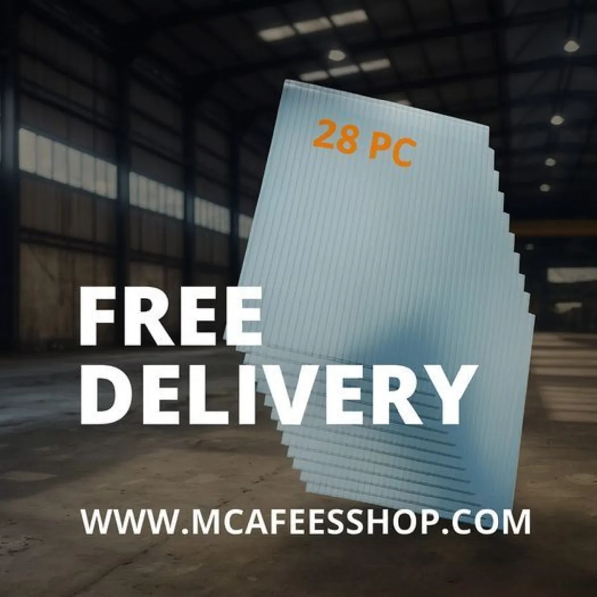 28 x Polycarbonate Twin Wall Sheets 60.5 x 121cm U - Image 1