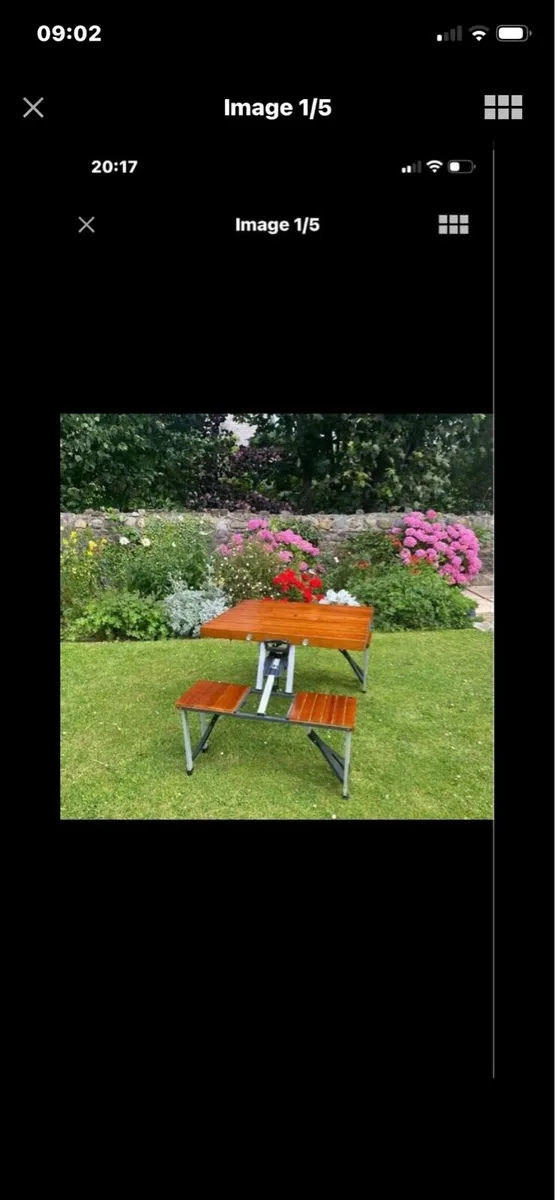 Portable Timber Picnic Table Set - Image 1