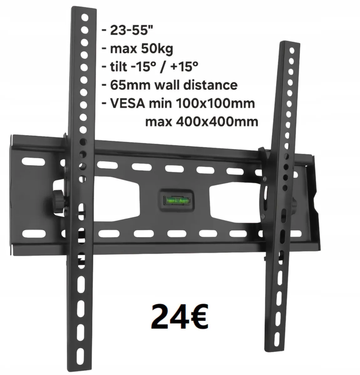 TV Wall Mount Bracket Flat Tilt 23" - 55" - Image 1
