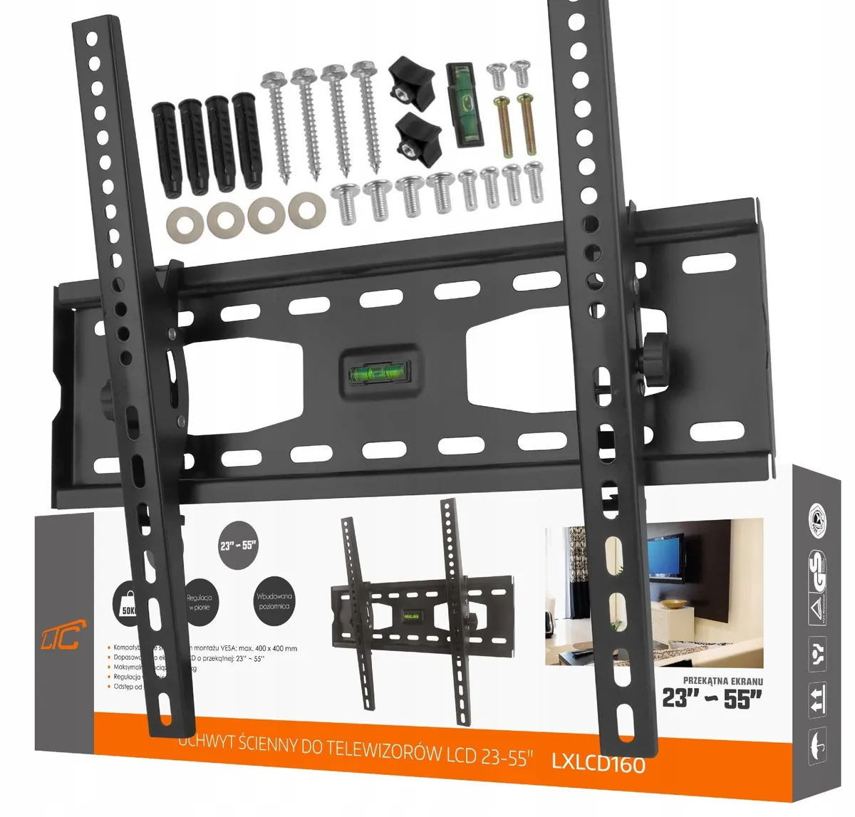 TV Wall Mount Bracket Flat Tilt 23" - 55" - Image 2