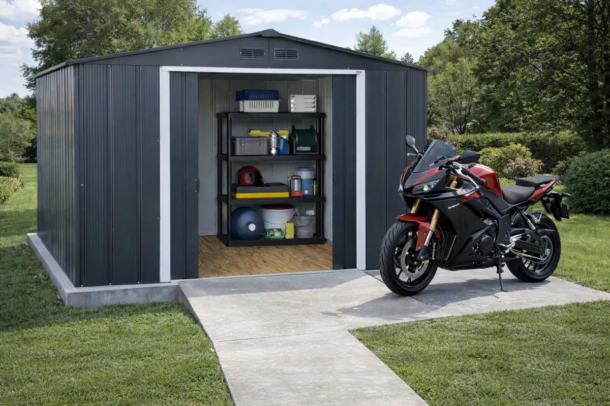 10×12 ECO Steel Garden Shed – Green or Anthracite - Image 2