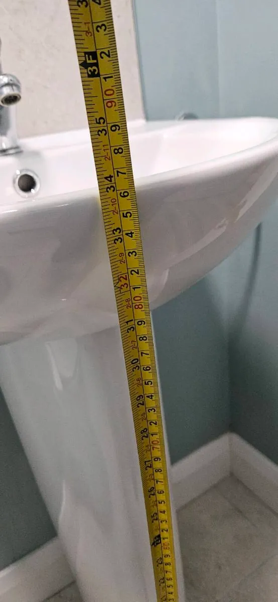 Bathroom sink and pedestal FREE - Image 2