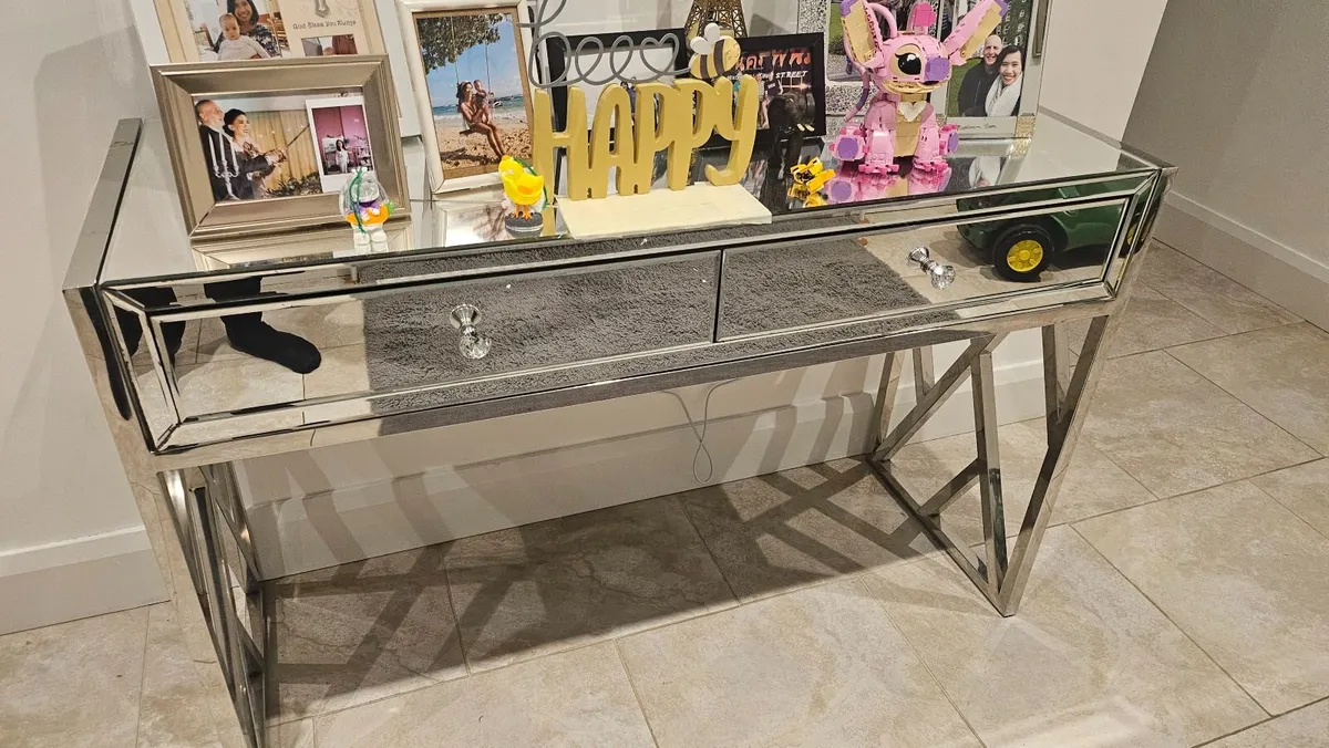 Lovely Mirrored Console Table - Image 1