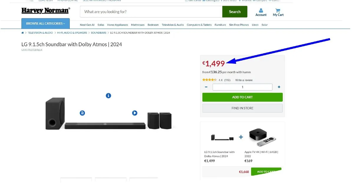 LG S95TR 9.1.5 Wireless Sound Bar with Dolby Atmos - Image 2