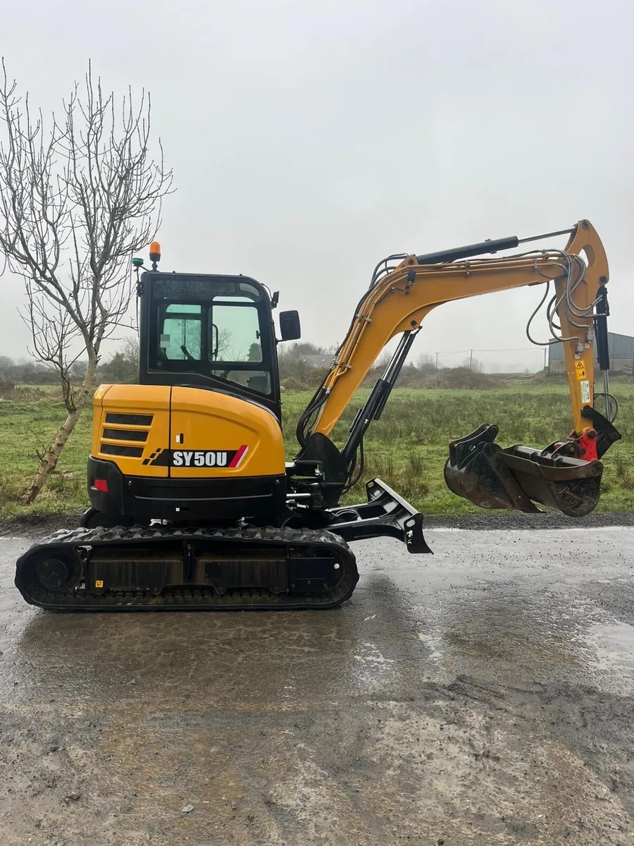 2022 SANY  SY50U  5 Tonne mini digger - Image 3