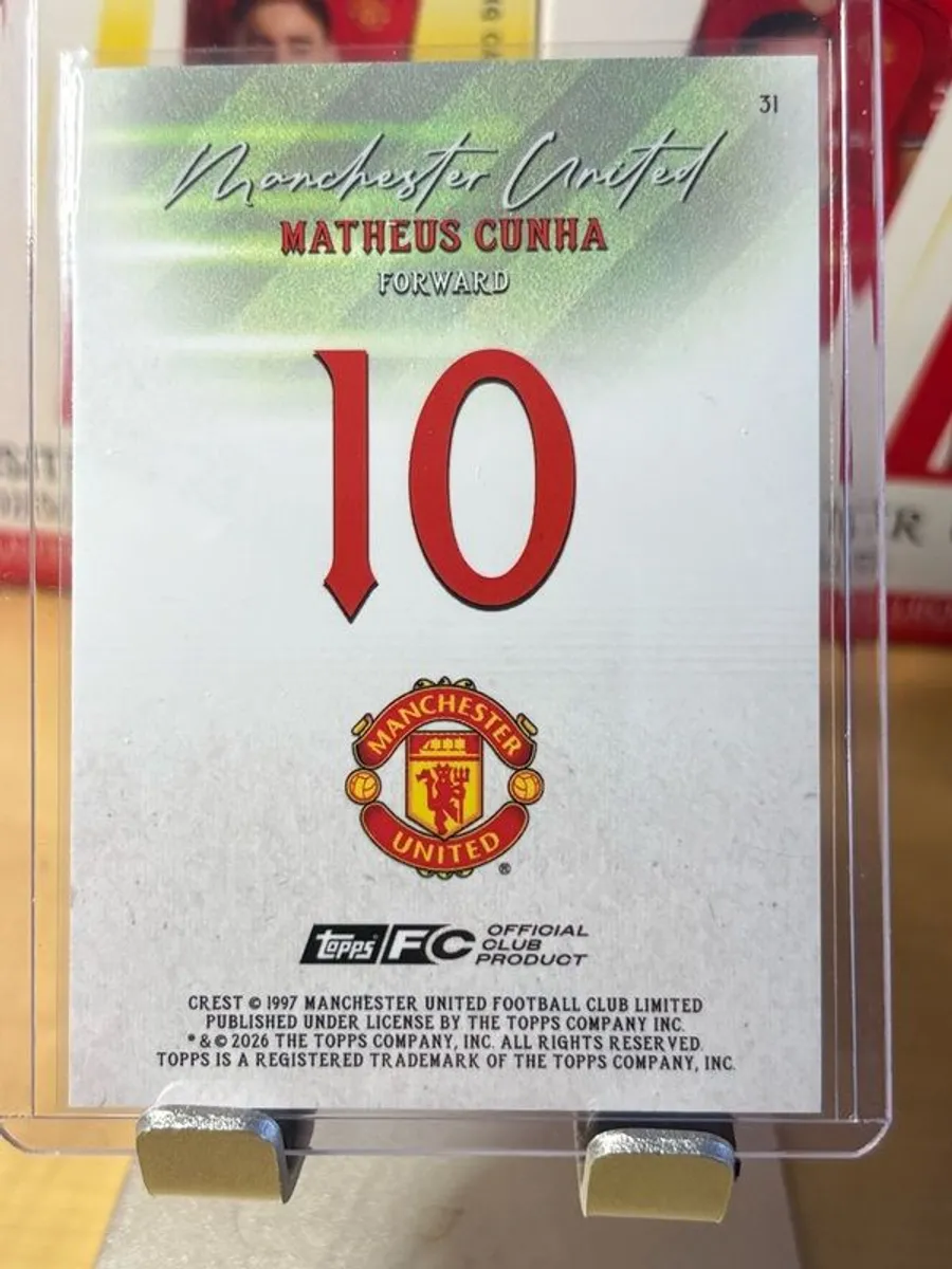 Topps Man Utd team set cards, message for price - Image 4